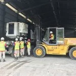 Hình ảnh thi công nâng máy tại KCN VISIP Thuỷ Nguyên - Dịch vụ Thành Nguyên Hải Phòng