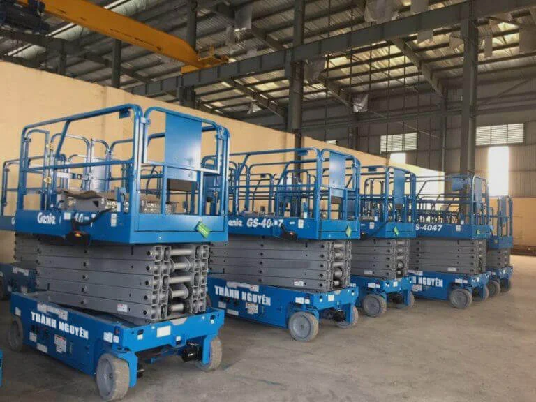 Xe Nâng Hải Phòng Cắt Kéo, Boom Lift Từ 6 - 48m - Dịch vụ Thành Nguyên Hải Phòng