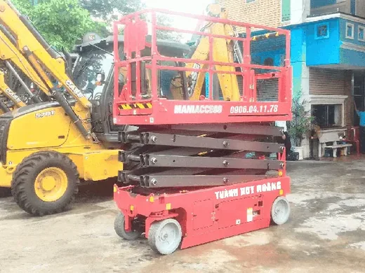 Cho thuê xe nâng người cắt kéo tại Hải Phòng - Dịch vụ Thành Nguyên Hải Phòng